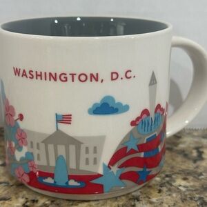 Starbucks Washington, D.C. White, Blue and Red Ceramic Mug